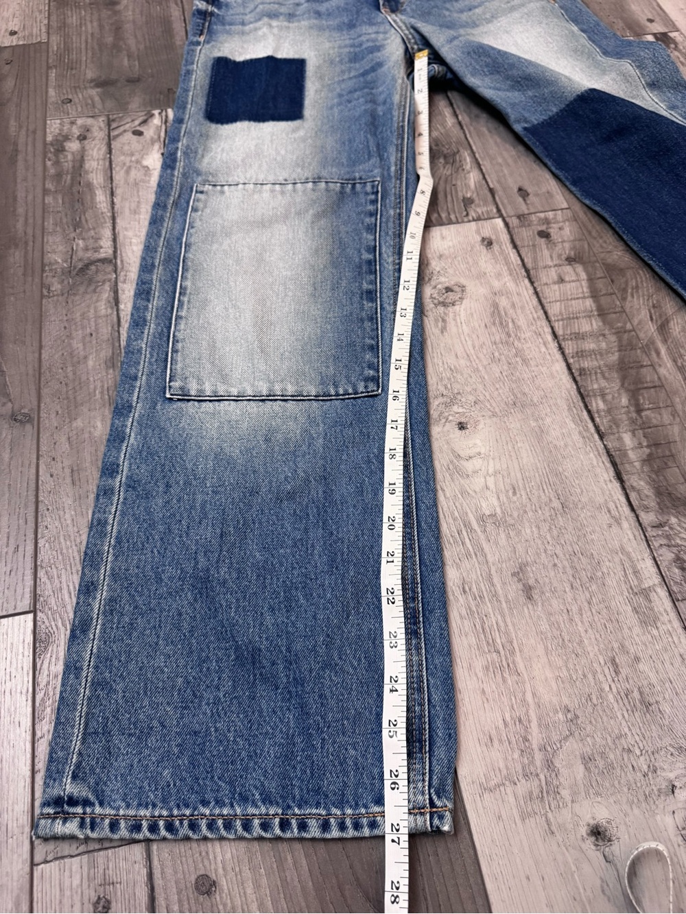 Veronica Beard Dylan High Rise Patchwork Straight-Leg Ankle Jeans $398 Size 26 - Picture 5 of 12